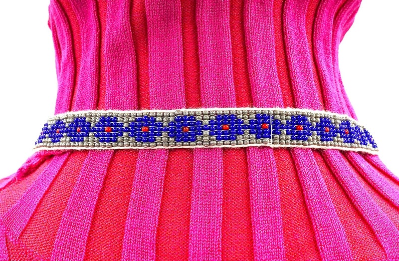 BeadsCorner Native Tribal Style Long Statement Beaded Necklace for Women Handmade - Image 5